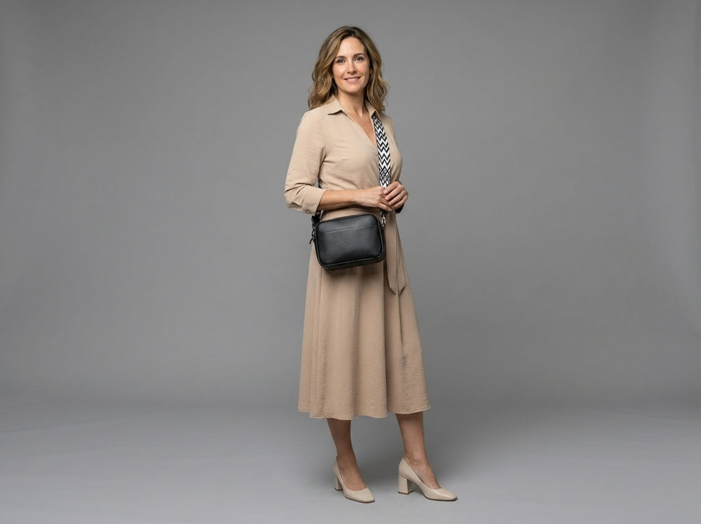 Bolso Crossbody de Piel Multifuncional