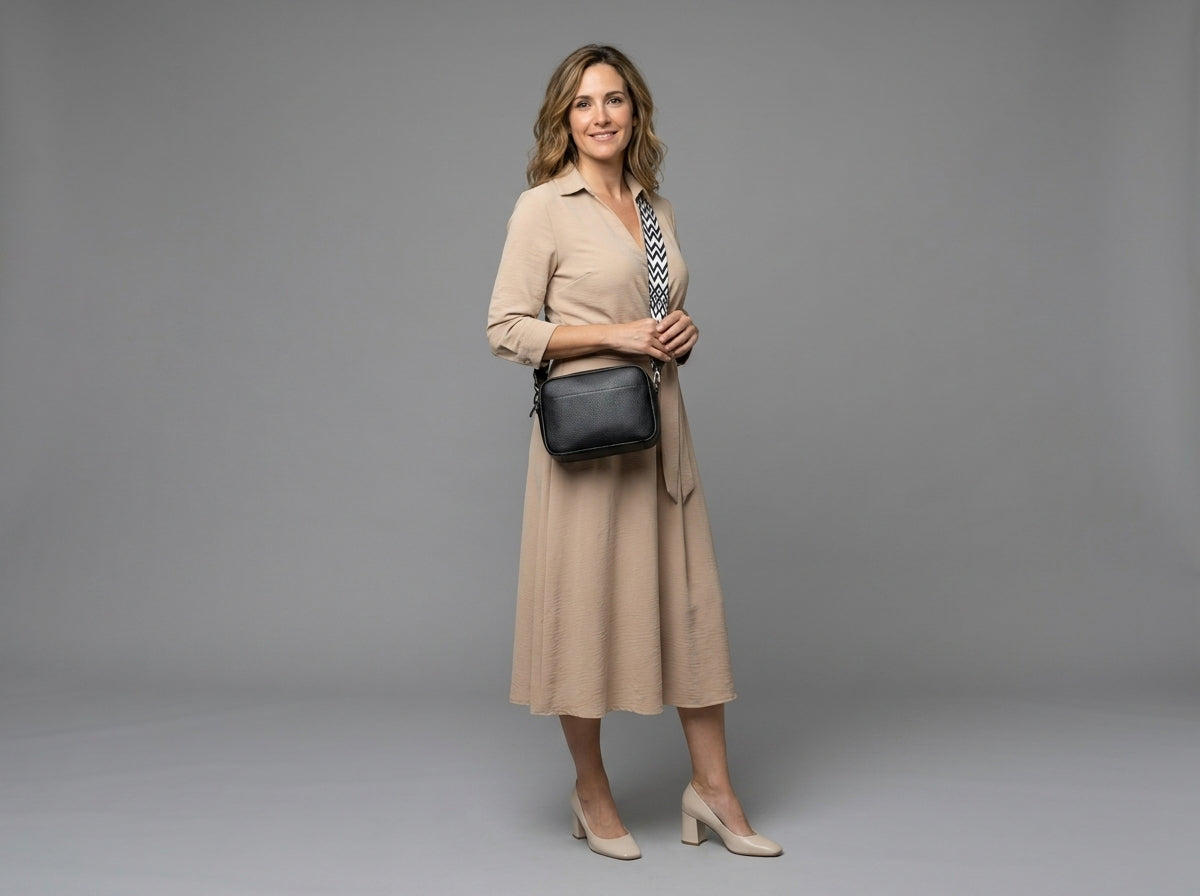 Bolso Crossbody de Piel Multifuncional